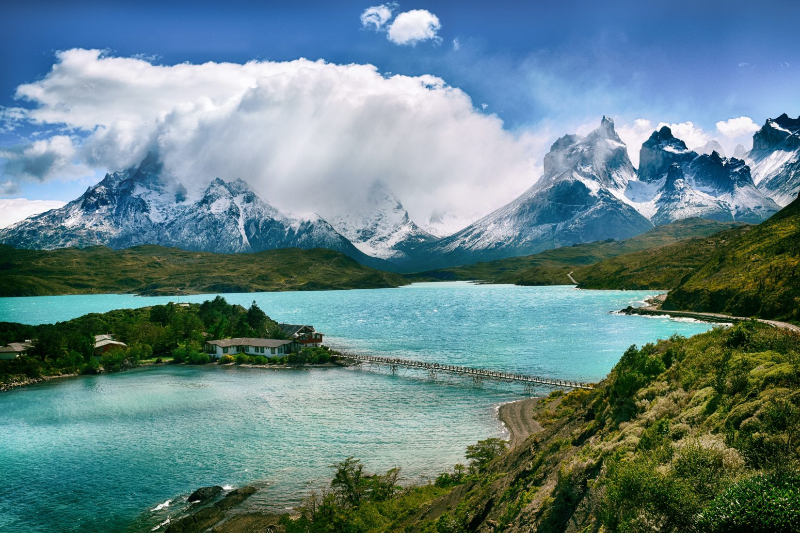 Patagonian glacier and mountains